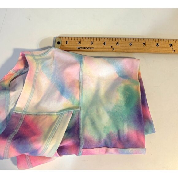 Popflex Tie-Dye Athletic Shorts With Pockets Size 4 Stretchy Polyester/Spandex - Picture 4 of 8